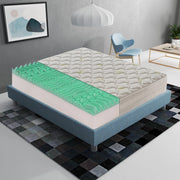 Materasso Piazza e Mezza 140x200 in Memory Foam - Alto 25 cm - 5 cm memory foam - Rivestimento Aloe Gel rinfrescante - Ortopedico