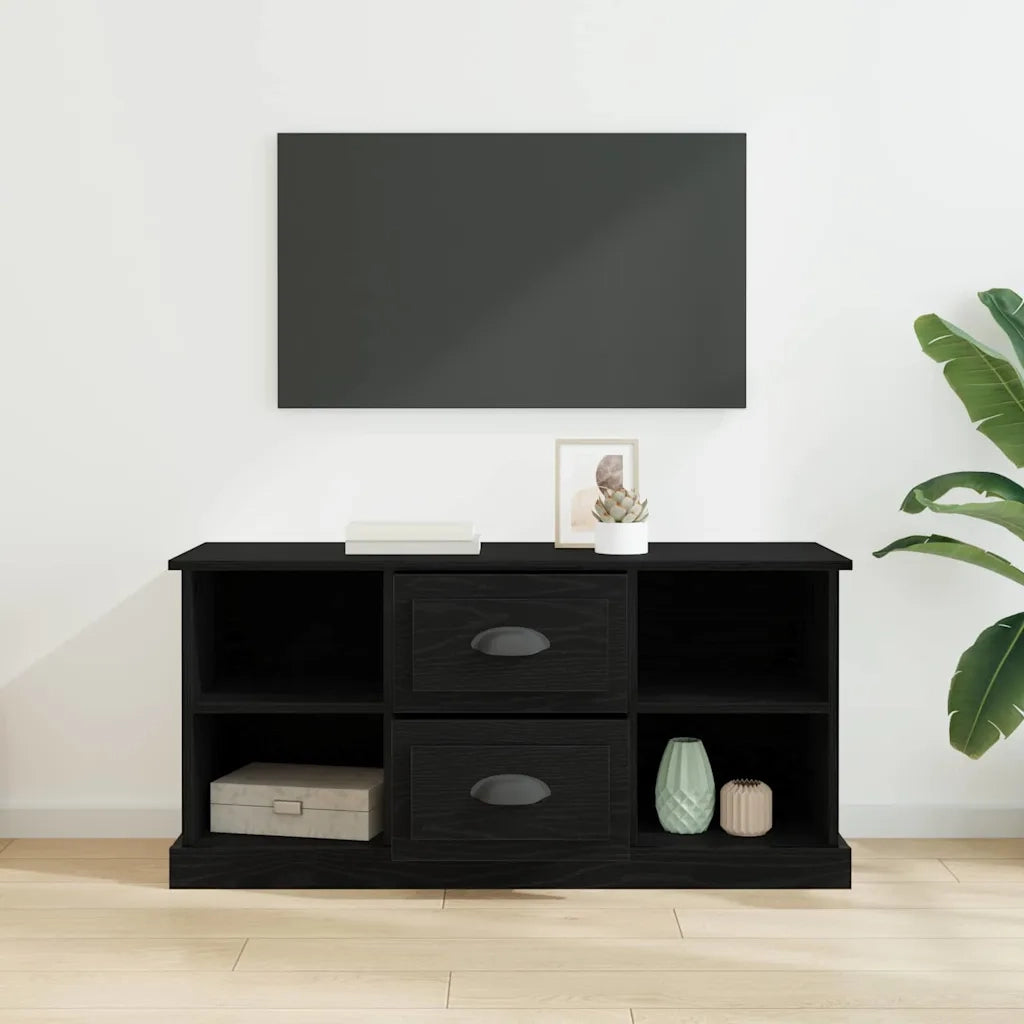 Mobile TV Rovere Nero 99,5 x 35,5 x 48 cm Legno multistrato 881380