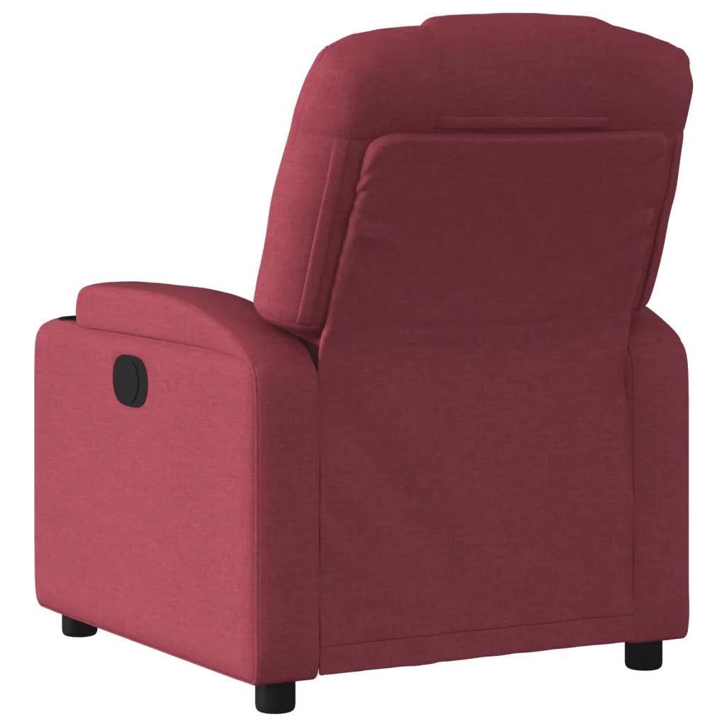 Divano Sedia-Poltrona Reclinabile in Tessuto Rosso Vino 386096
