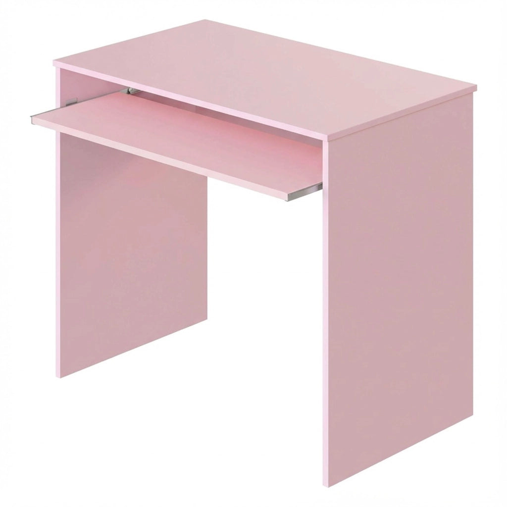 Scrivania Per Cameretta Postazione Desk PC Studio Ufficio Design Moderno Con Piano Scorrevole Piedini ABS Ideale Per Studio Compiti E Lavoro Quotidiano 90 x 54 x 79 Cm Rosa