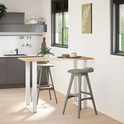 Gambe per tavolo da bar a forma di U 2 pz | Piede del tavolo bianche 60x(100-101) cm in acciaio