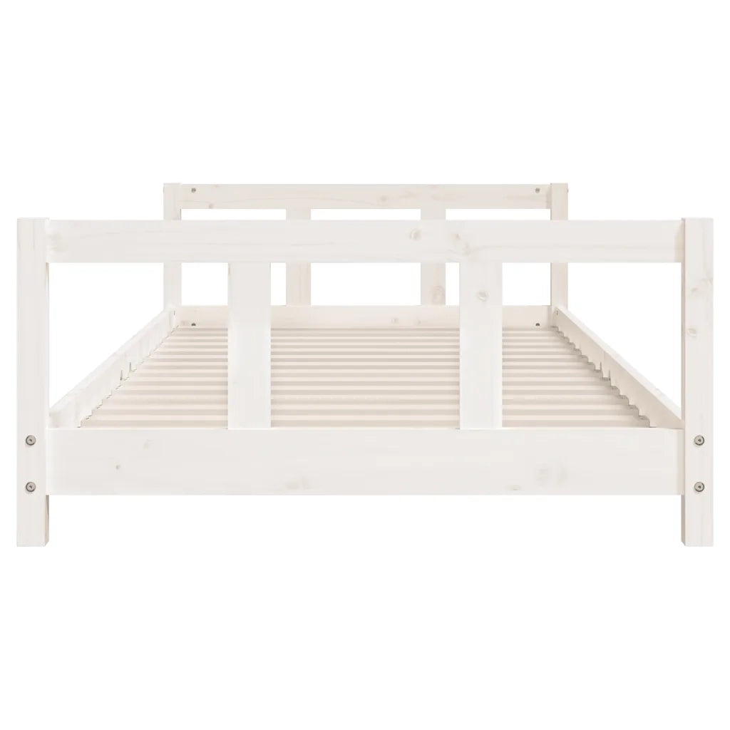 Giroletto per Bambini Bianco 90x190cm in Legno Massello di Pino 834433