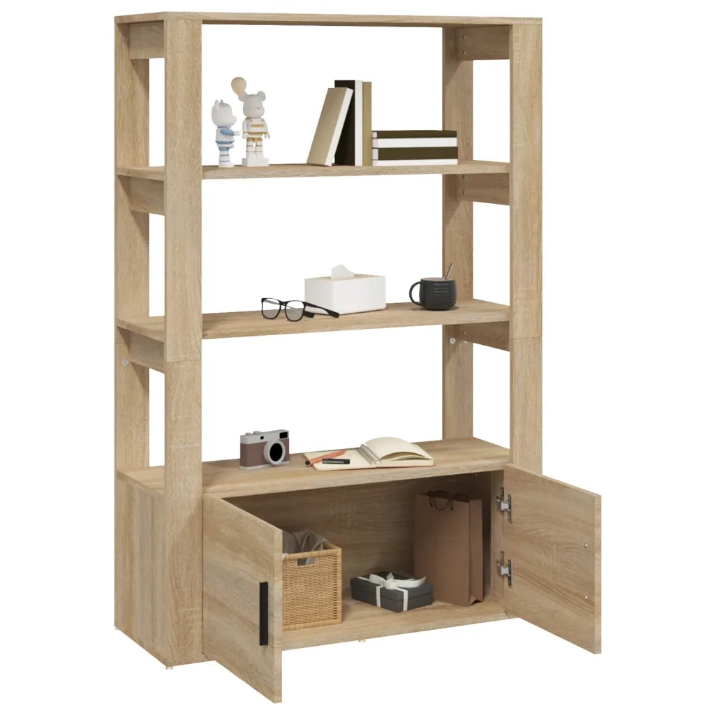 Credenza-Buffet-Armadio da cucina Rovere Sonoma 80x30x119,5 cm in Legno Multistrato