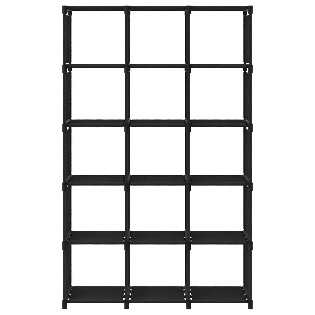 Mobile per 15 Scatole a Cubo Nero 103x30x175,5 cm in Tessuto 322618