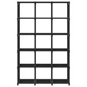 Mobile per 15 Scatole a Cubo Nero 103x30x175,5 cm in Tessuto 322618