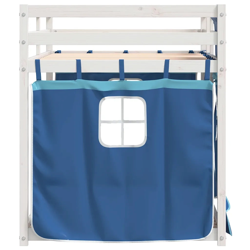 Letto a Castello senza Materasso Blu 90x190cm Massello Pino 3283941