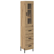 Credenza | Madia | Buffet da pranzo | Armadio da pranzo con cassetto Rovere artigianale 34,5 x 34 x 180 cm