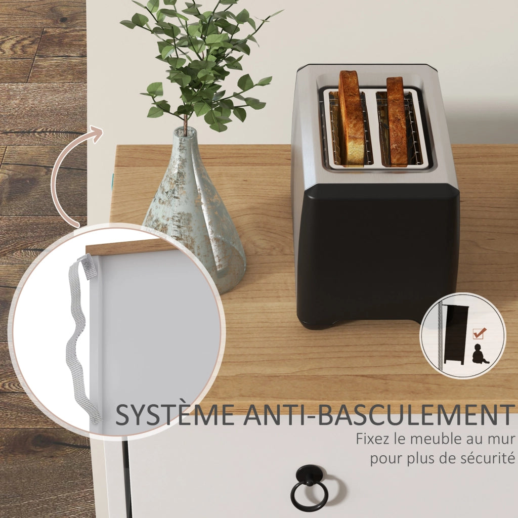 Armadio da cucina con ante e cassetti ¨C Minimal ¨C Bianco