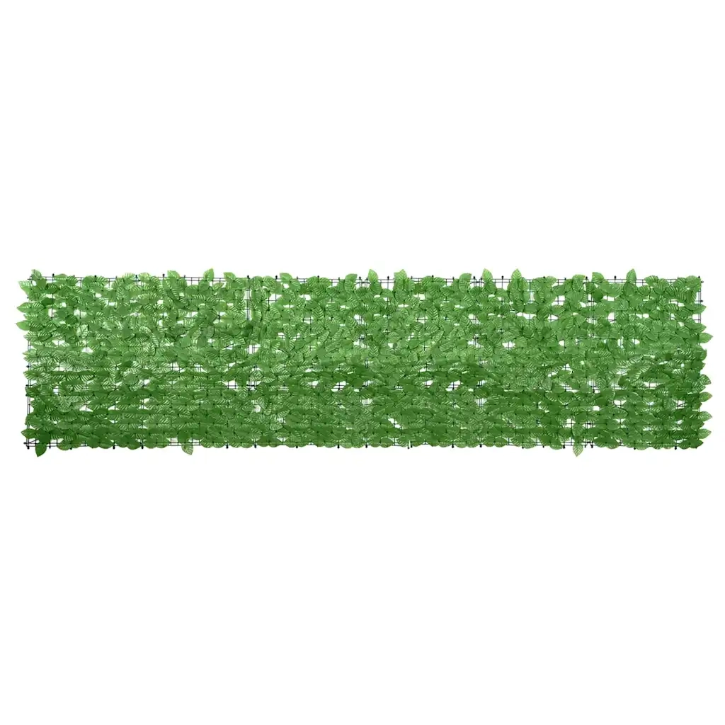 Paravento da Balcone-Pannello per balcone con Foglie Verdi 300x75 cm