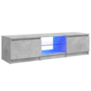 Mobile TV | Armadietto TV | Mobile Porta TV con Luci LED Grigio Cemento 140x40x36 cm