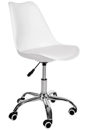 Sedia girevole per bambini AKORD FD005 in bianco