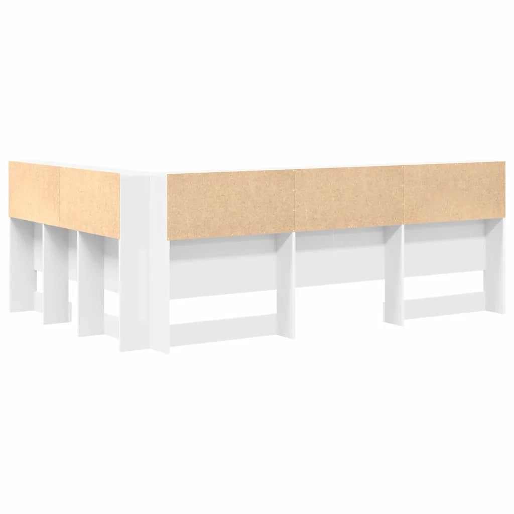 vidaXL Testata contenitore Bianco 120 cm Legno multistrato