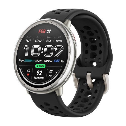 Amazfit active 2 3,35 cm (1.32") amoled digitale 466 x 466 pixel touch screen argento gps (satellitare) - 6970100377712
