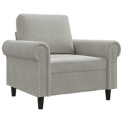 Poltrona | Sedia Relax Grigio Chiaro 60 cm Velluto