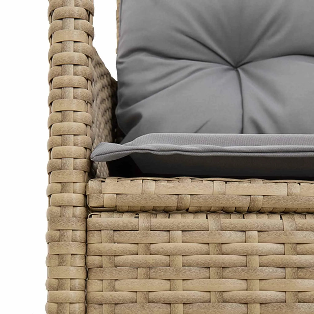 Set Divano da Giardino con cuscino 2 pcs polyrattan