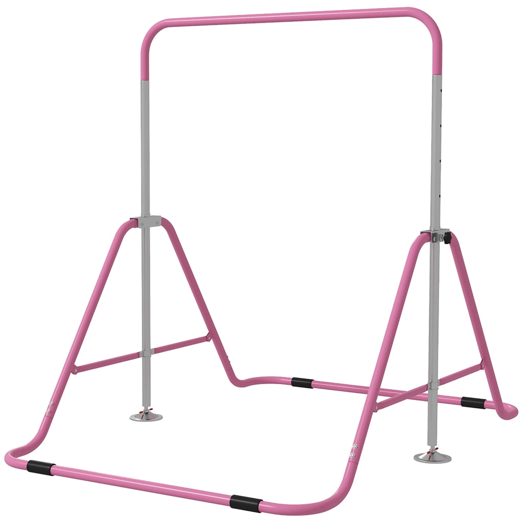 Letto a Soppalco per Bambini ¨C zephmum ¨C Rosa, Acciaio, 154x106.2x88.5-128.5cm