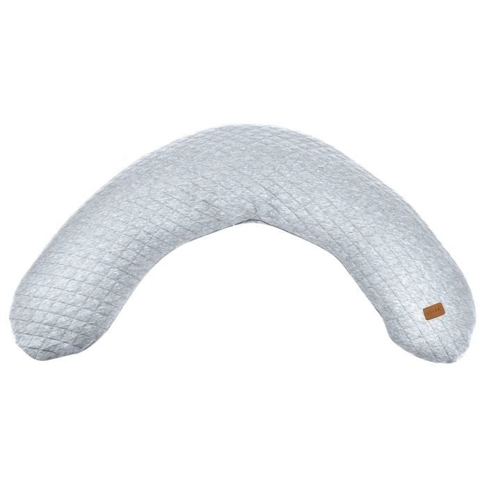 BEABA Big Flopsy  Cuscino per allattamento e maternità, fiore di cotone, grigio melange