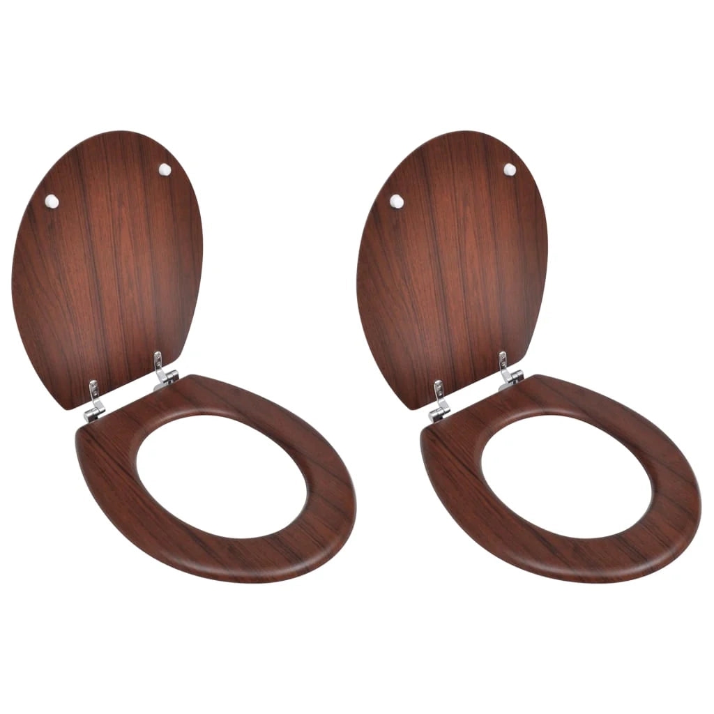 Sedili WC con coperchio 2 pezzi MDF marrone 02_0002946