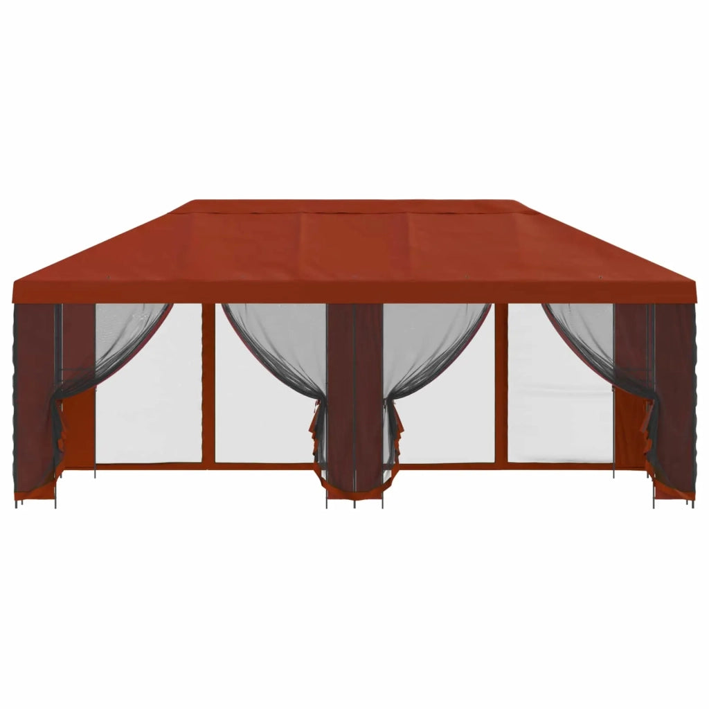 Gazebo con pareti laterali 6 x 3 m Terracotta 3376022