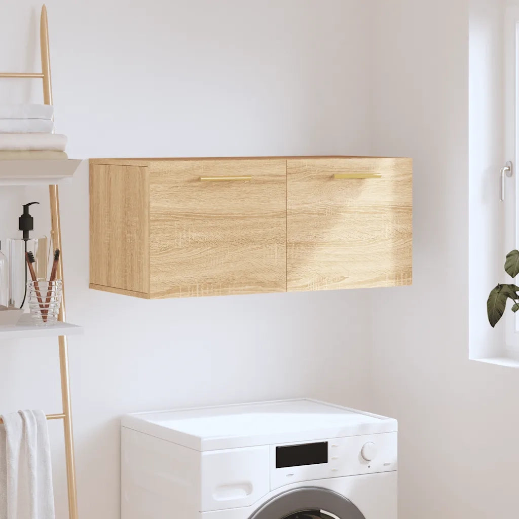 Mobile a Parete Rovere Sonoma 80x36,5x35 cm Legno Multistrato 830063