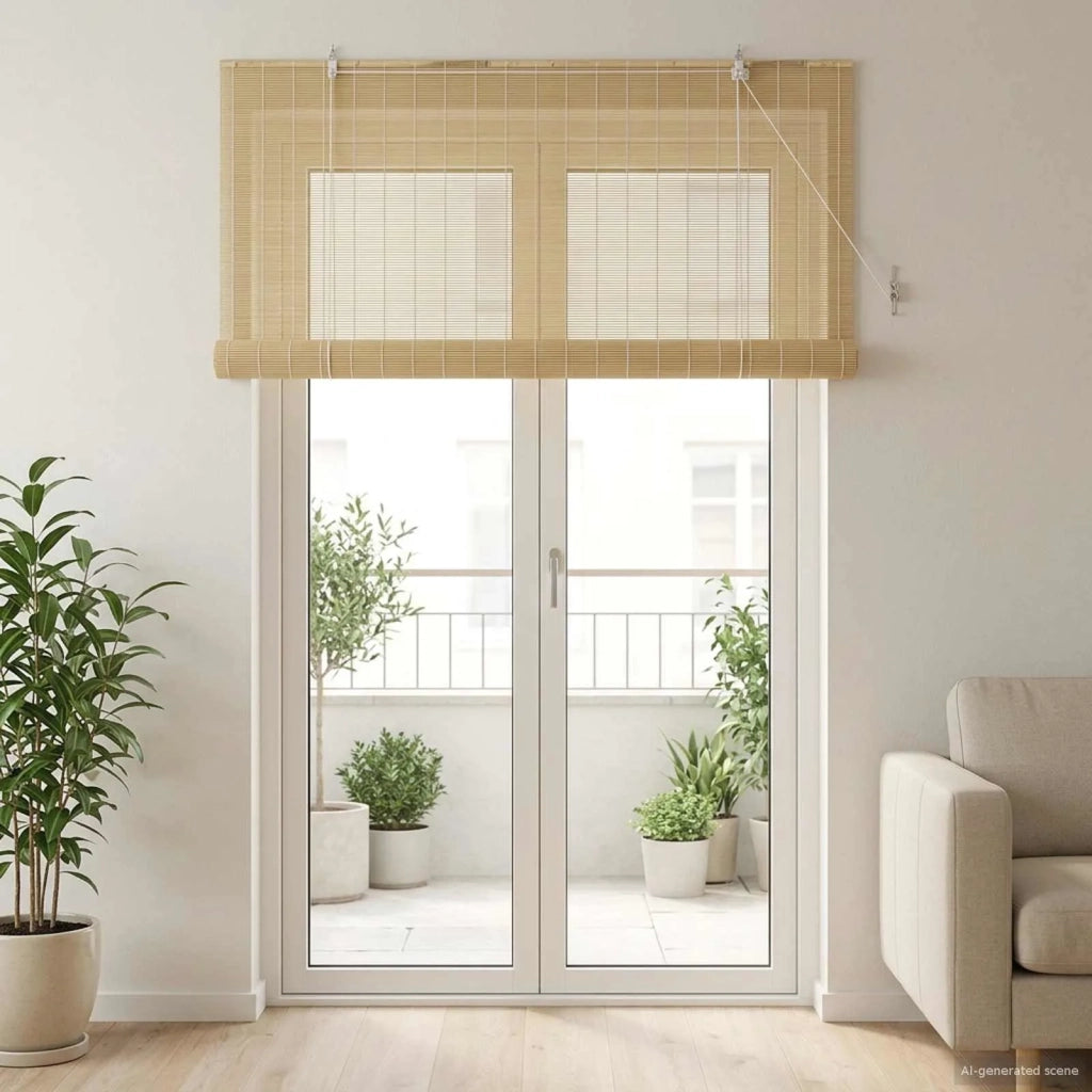 Tenda a rullo Naturale 130 x 220 cm Bambù 42039693