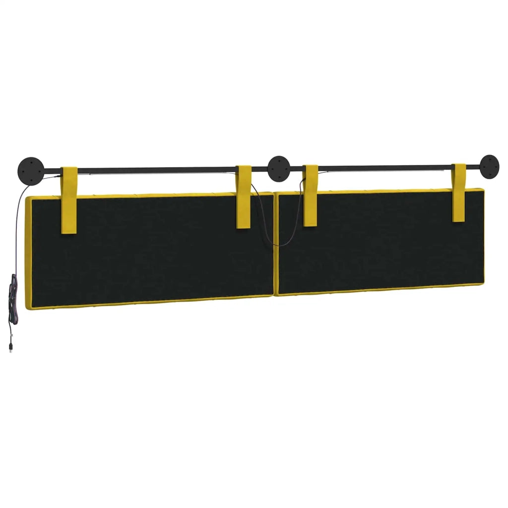 Testiera sospesa Con luce LED Giallo Velluto