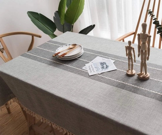 Tappeto da tavolo - decorazione di alta qualità / DECORATIVO E MULTIFUNZIONALE, (140 x 250 cm, Grigio)