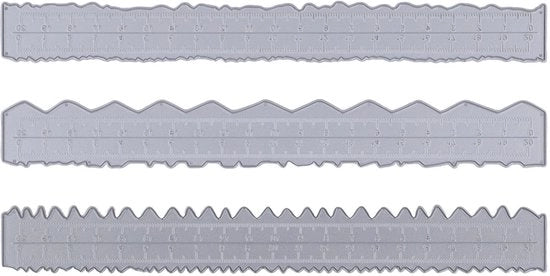 Set di taglierini di carbonio da 3 pezzi - bordo irregolare - per effetti creativi - scrapbooking - formato utile - taglierino per linee