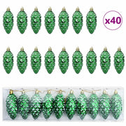 Palla di pino di Natale 40 pz Verde Plastica CFW8633185