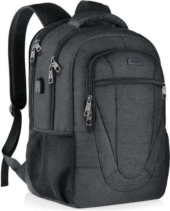 Borsa per Ragazzi e Adolescenti - Nero - Laptop 15.6 pollici - Alimentazione USB
