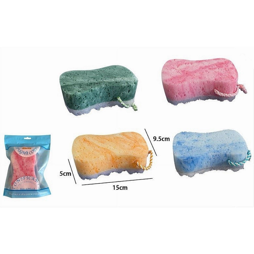 Trade Shop - Spugna Corpo Bagno Doccia Con Effetto Cordino Morbida Massaggio Tonificante 79236 -