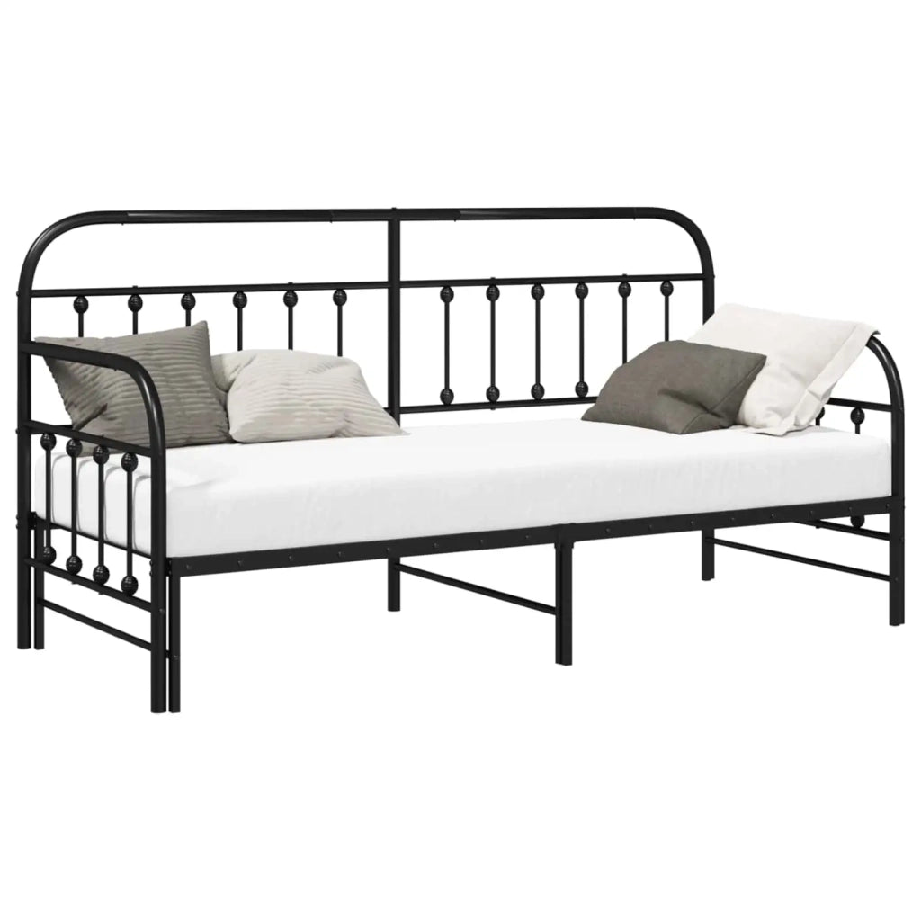 Struttura per letto di giorno Nero 75 x 190 cm 42002635