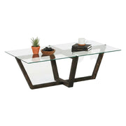 Visconti, Tavolino da Salotto Forma Rettangolare, 105x65x35h cm Nero Antracite