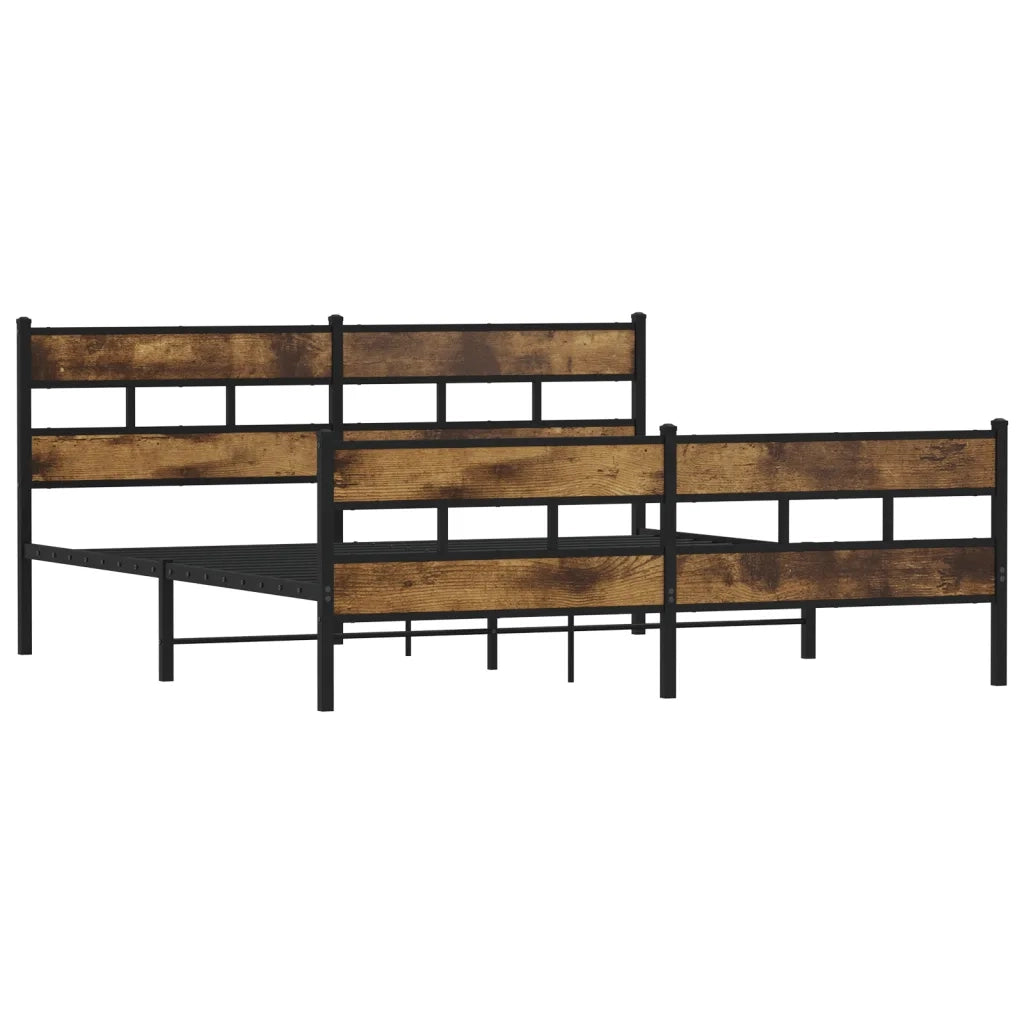 Giroletto senza Materaso in Metallo Rovere Fumo 193x203 cm 3308468