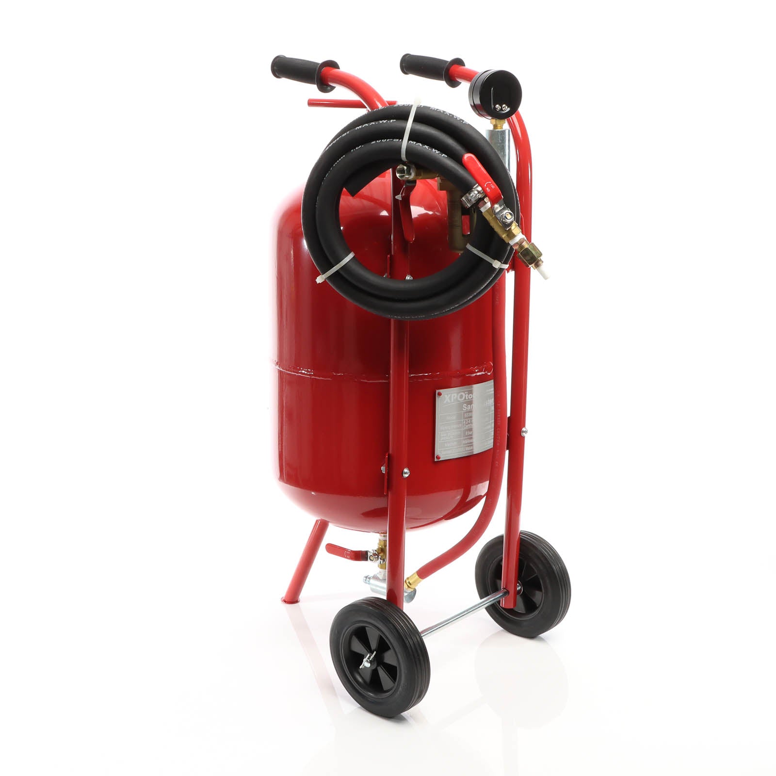 Sabbiatrice portatile da 38 L Attrezzo per sabbiatura ad aria compressa con accessori