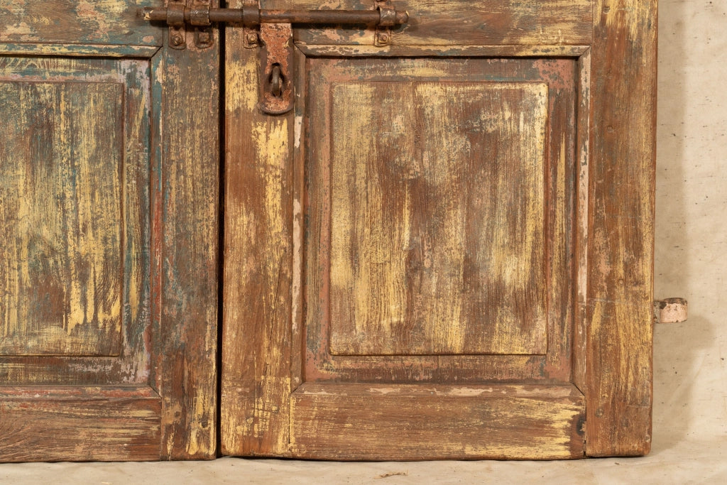 Biscottini Porta portone in legno massello e ferro da interno o da esterno vecchia e antica medievale scorrevole