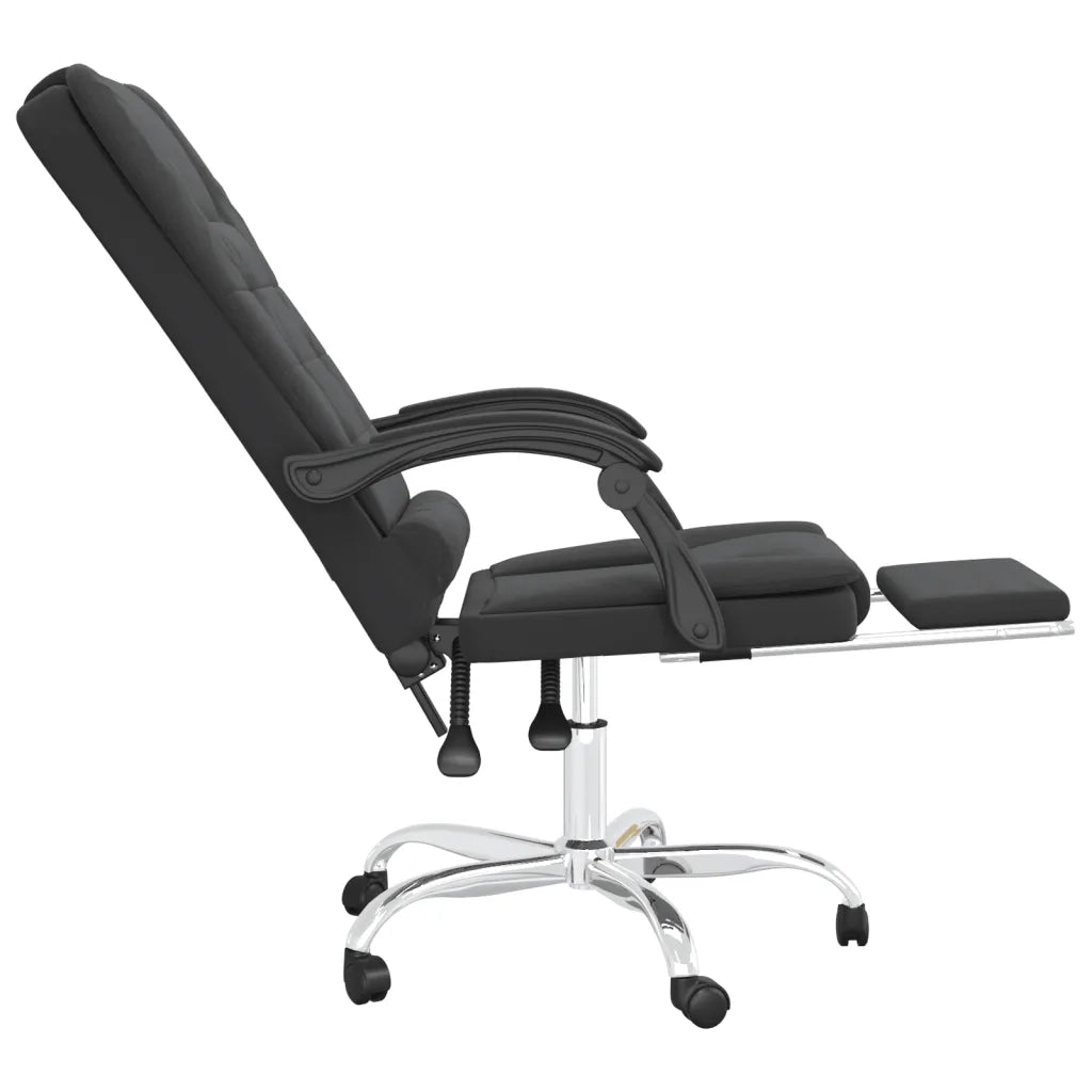 Poltrona da Ufficio Massaggiante Reclinabile Nera in Similpelle cod mxl 5815