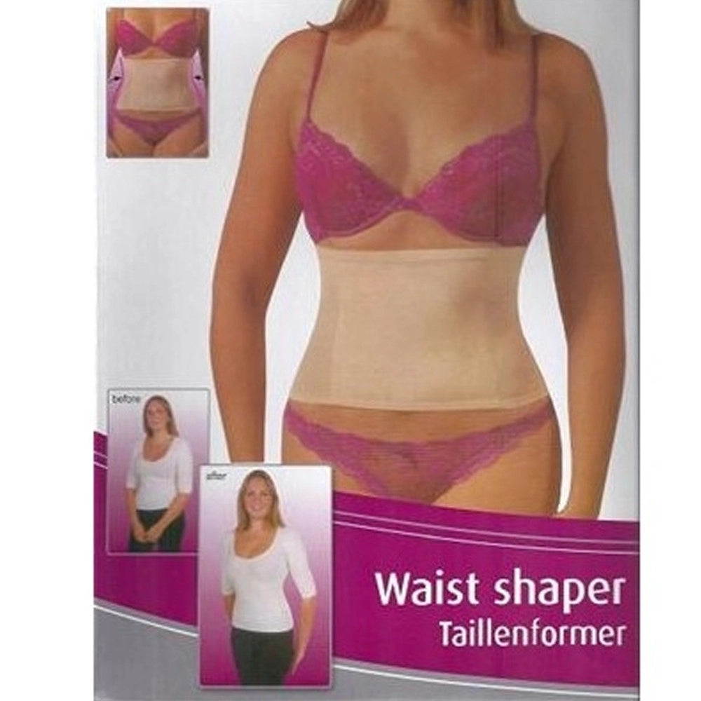 Trade Shop - Fascia Girovita Elastica Snellente Nylon Color Carne 3 Misure M-l -xl Lavabile -
