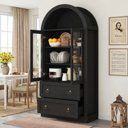 Armadio con ante e cassetti ¨C Minimal ¨C nero 80x36x170cm in legno multiuso per casa