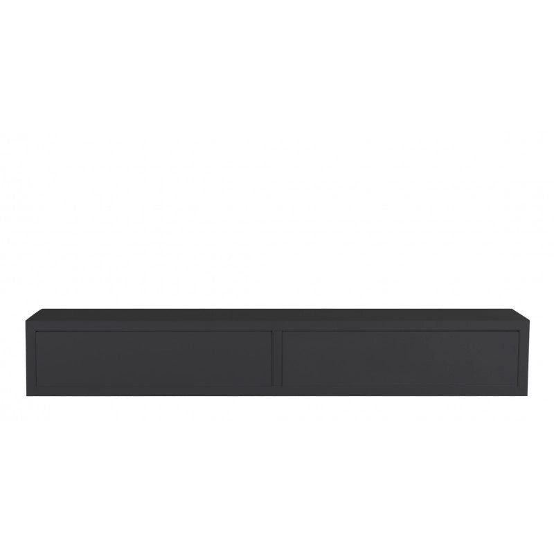 Mensola da Muro Domino con Cassetto Nero 88,2x13,4 p20 cm Sanitec