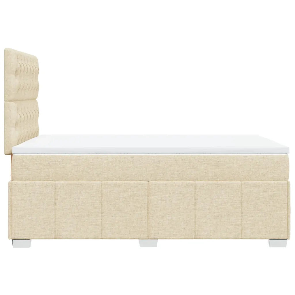 Giroletto a Molle con Materasso Crema 120x190 cm in Tessuto 3293919