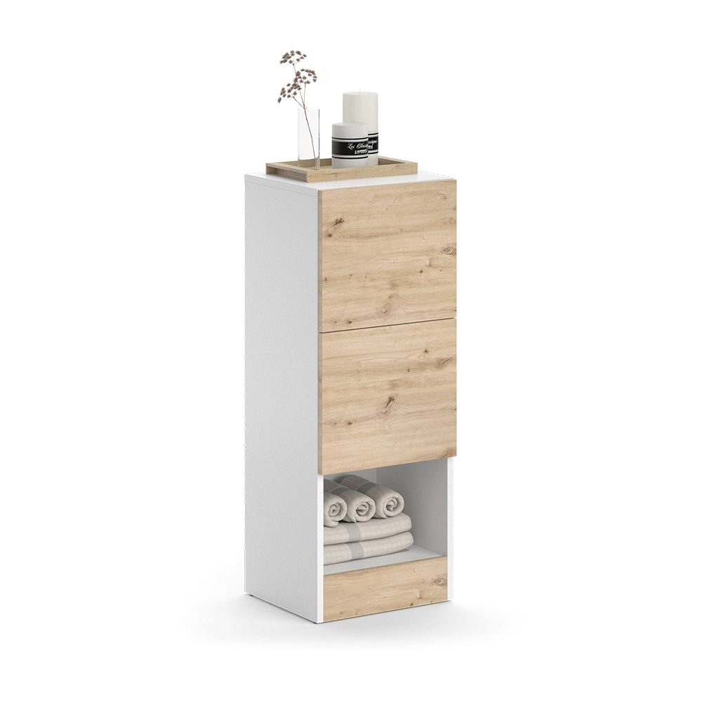 Vicco Mobiletto bagno Bianco 35 x 92 cm con 2 cassetti