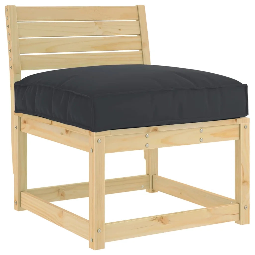 Cuscino Nero 70 x 70 x 12 cm Tessuto Oxford 42001502