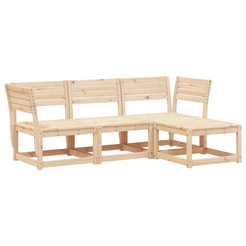 Set Salotto da Giardino 4 pz in Legno Massello di Pino 3216905