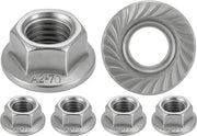 Set di 200 Gomme di Flangia in Acciaio Inossidabile A2