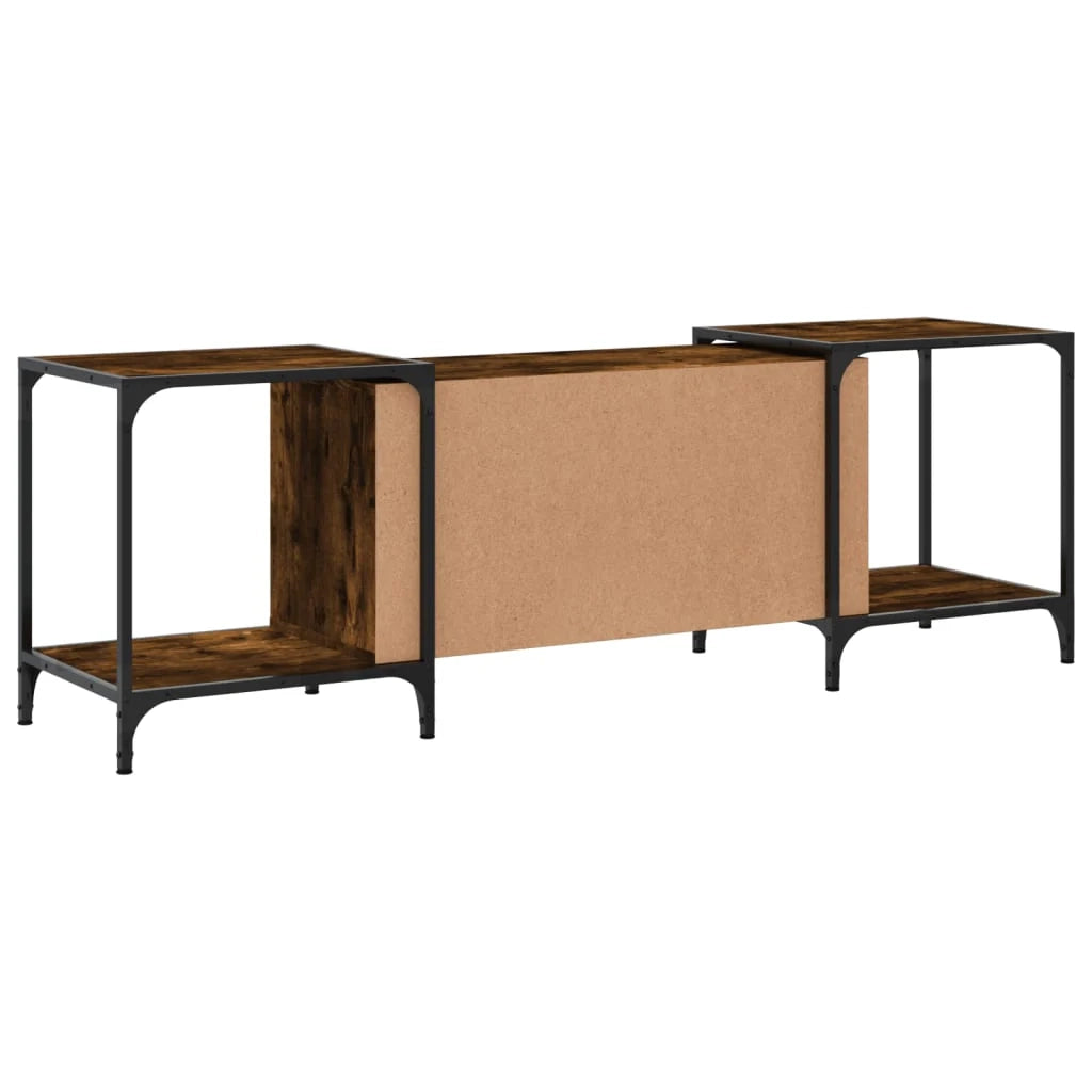 Mobile TV multimediale scaffale TV credenza mobile TV sala da pranzo soggiorno camera da letto rovere affumicato 153 x 37 x 50 cm legno ingegnerizzato marrone 02_0027346