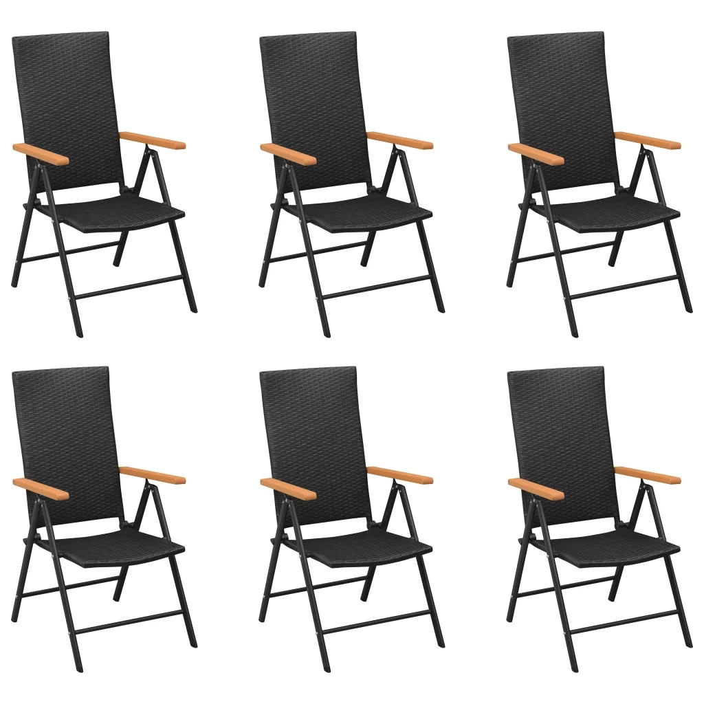 Set da Pranzo da Giardino 7 pz Nero e Marronecod mxl 72475