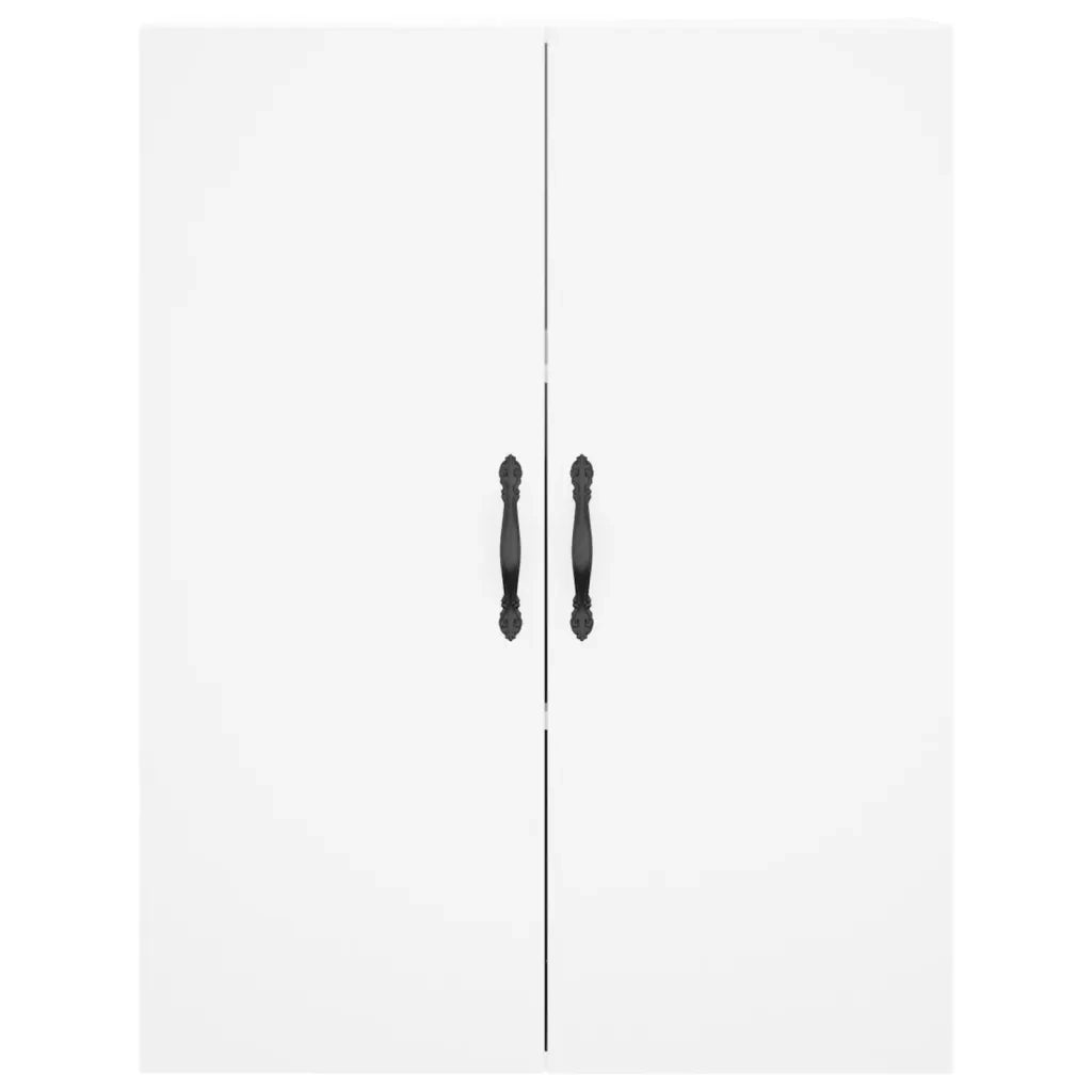 Credenza-Buffet-Armadio da cucina Bianca 69,5x34x180 cm in Legno Multistrato 834434