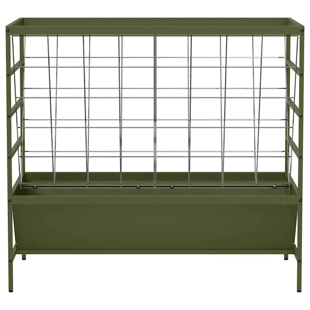 Mangiatore per Bestiame Verde oliva 100 x 60 x 90 cm
