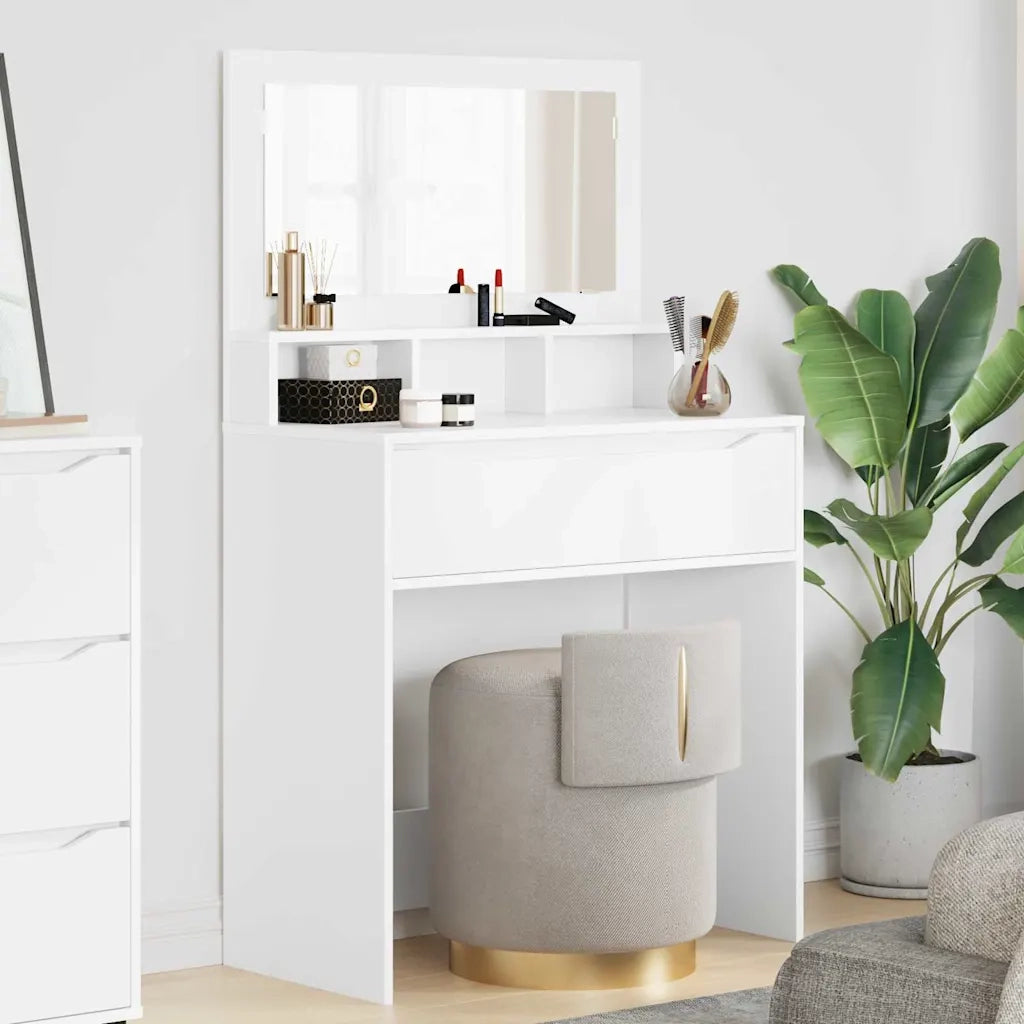 Toeletta | Tavoli da Trucco per Camera da Letto Bianco 80 x 39,6 x 135 cm